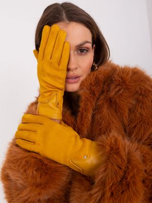 Ръкавици Fashionhunters жълто
