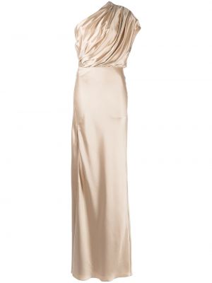 Sukienka asymetryczna Michelle Mason, brązowy