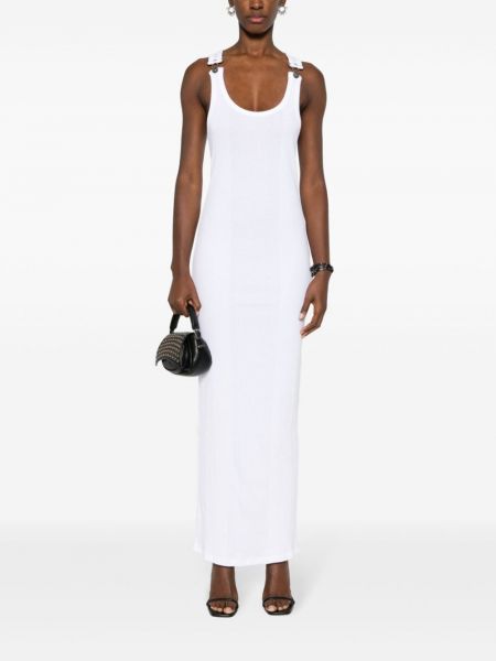 Chunky dlouhé šaty Jean Paul Gaultier bílé