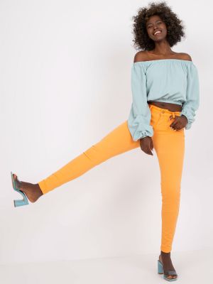 Džinsi Fashionhunters oranžs
