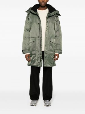 Džinsa jaka ar kapuci Calvin Klein Jeans zaļš