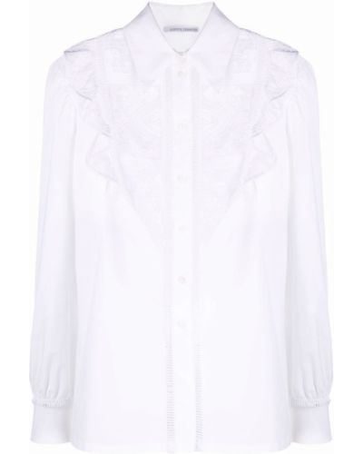 Camisa de encaje Alberta Ferretti blanco