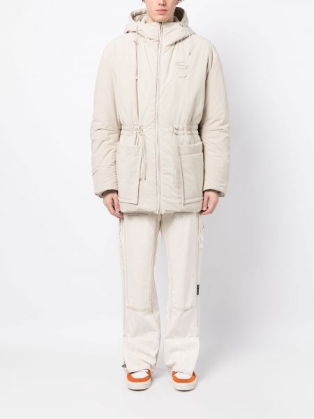 Péřová bunda s kapucí Off-white bílá