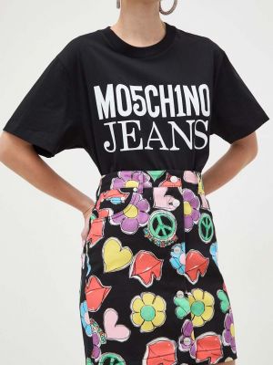 Дънкова пола Moschino Jeans черно