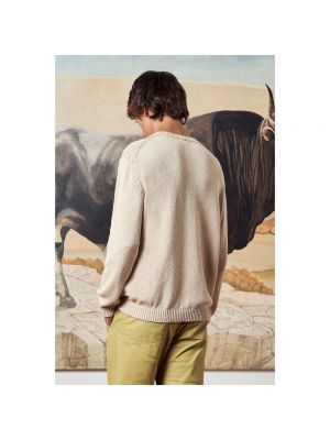 Suéter de lino de algodón Massimo Alba beige