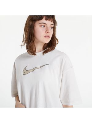 Oversized μπλούζα Nike μπεζ