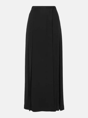 Falda larga de crepé Totême negro