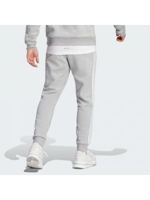 Меланжирани флийс панталон на райета Adidas Performance