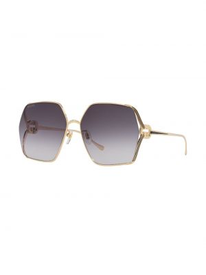 Oversized sluneční brýle Gucci Eyewear zlaté