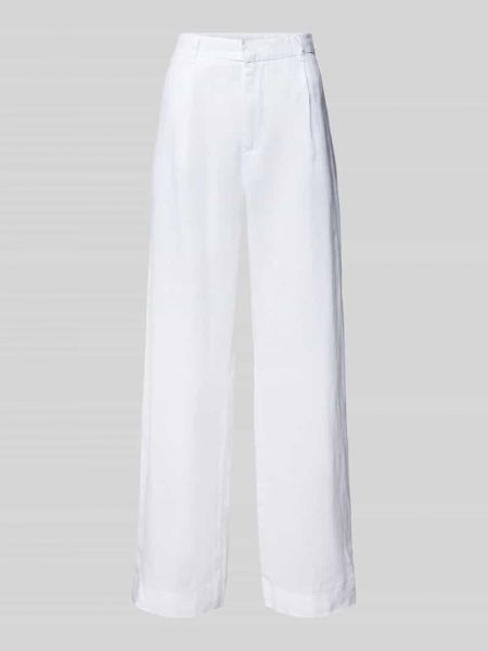 Lniane spodnie Gina Tricot białe