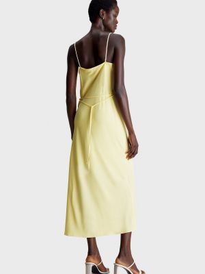 Платье миди Calvin Klein желтое