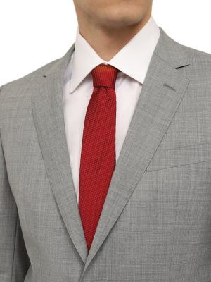 Шелковый галстук Lanvin красный