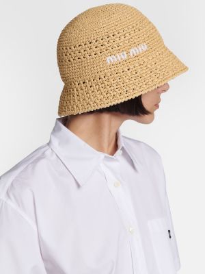 Sombrero Miu Miu beige