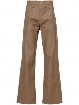 Pantalon droit en cuir Misbhv marron