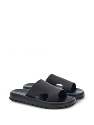 Kožené sandály Ferragamo černé