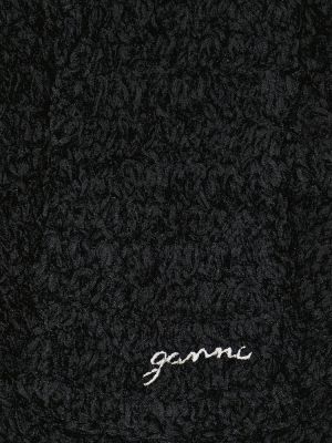 Schal mit stickerei Ganni schwarz