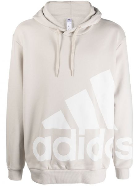 Trykt fleece hettegenser Adidas svart