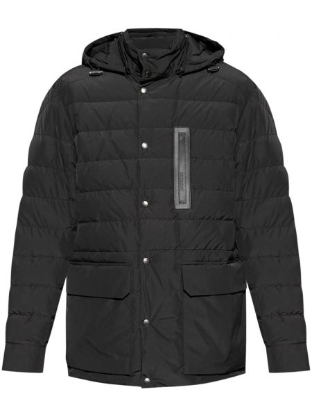 Applikation quiltet frakke Moncler sort