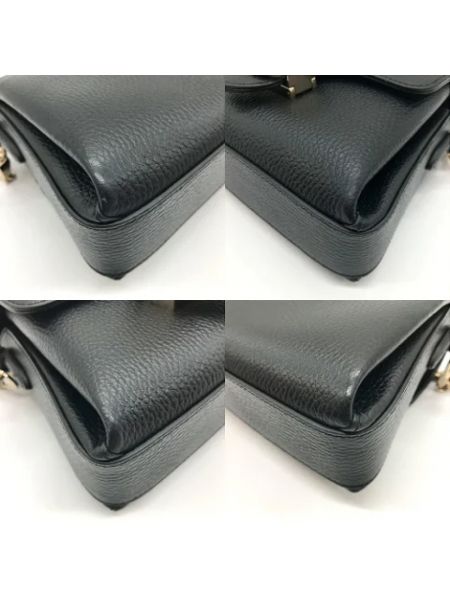 Bolsas de cadena de cuero retro Gucci Vintage negro