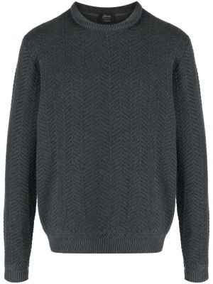 Dzianinowy sweter z kaszmiru Brioni szary