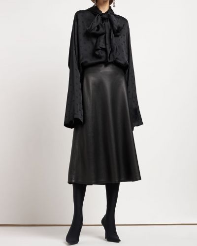 Viskózová košeľa s kapucňou Balenciaga čierna