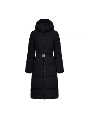 Pikowany płaszcz zimowy z kapturem Burberry czarny