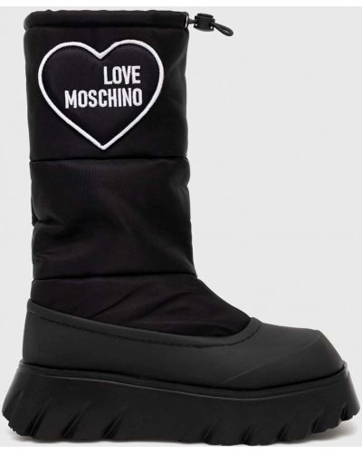 Czarne śniegowce Love Moschino