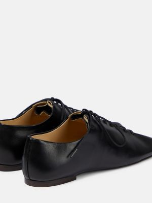 Zapatos derby de cuero Lemaire negro