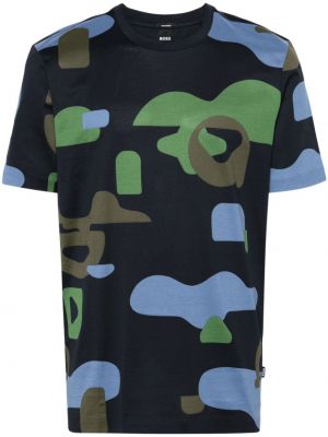 T-shirt en coton à imprimé à imprimé camouflage Boss