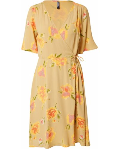 Mini haljina s cvjetnim printom Pieces žuta