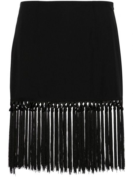 Φούστα mini με κρόσσια Taller Marmo μαύρο