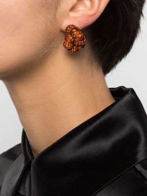 Boucles d'oreilles à boucle Lanvin orange