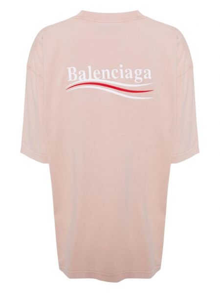 T-shirt à imprimé oversize Balenciaga rose