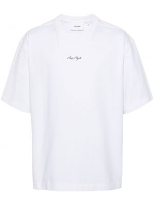 Памучна тениска с принт Axel Arigato бяло