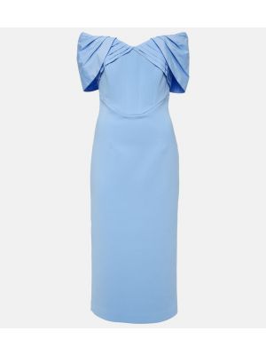 Robe mi-longue en crêpe Rebecca Vallance bleu