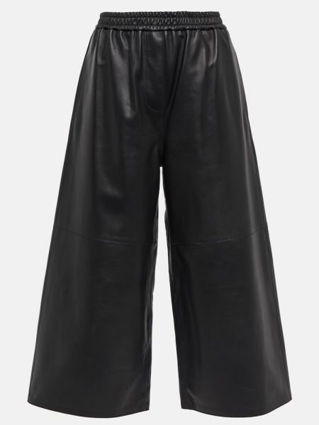 Кожени панталон Loewe черно
