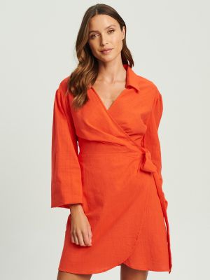 Haljina košulja Calli narančasta
