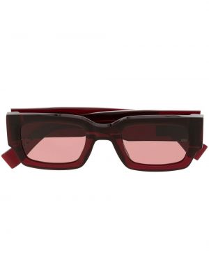 Kwadratowe okulary przeciwsłoneczne Tommy Hilfiger - czerwony