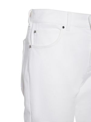 Bavlněné džíny s klučičím střihem Max Mara bílé