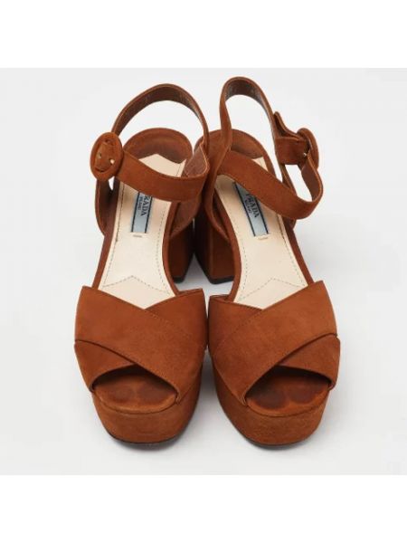 Sandalias retro Prada Vintage marrón