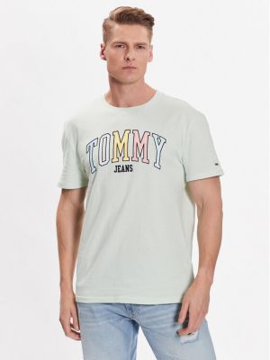 Tricou Tommy Jeans verde
