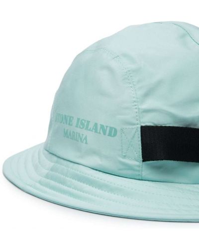 Sombrero con estampado Stone Island azul