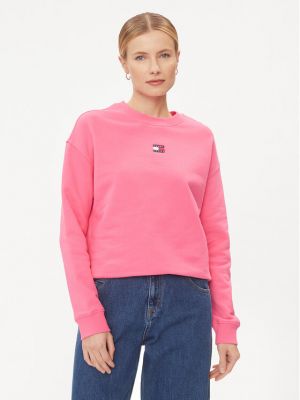 Pulóver Tommy Jeans rózsaszín