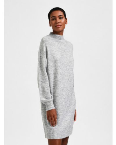 Selected Femme Kötött ruha Mally 16087624 Szürke Relaxed Fit