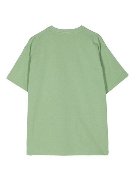 Raštuotas medvilninis marškinėliai Bode žalia