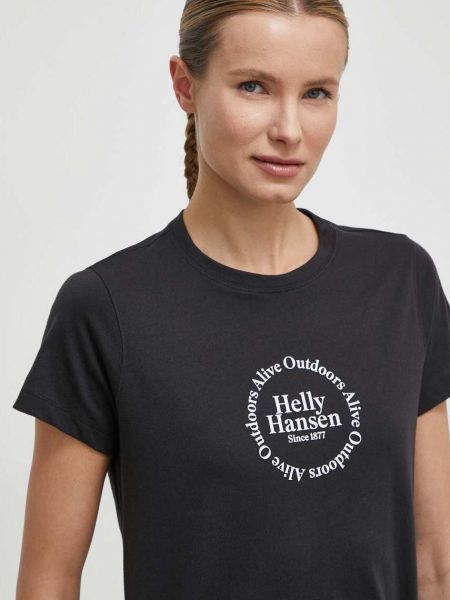 Koszulka bawełniana Helly Hansen czarna