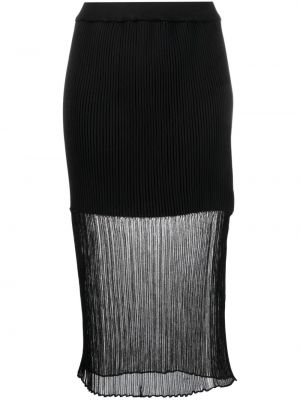 Priehľadná midi sukňa Cfcl čierna