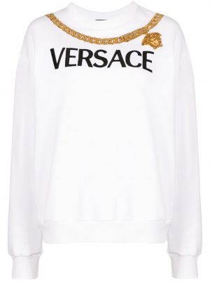 Колие с принт Versace бяло