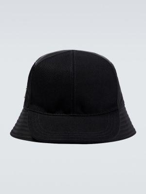 Haftowany kapelusz Prada czarny