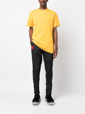 Bavlněné tričko s výšivkou 424 žluté